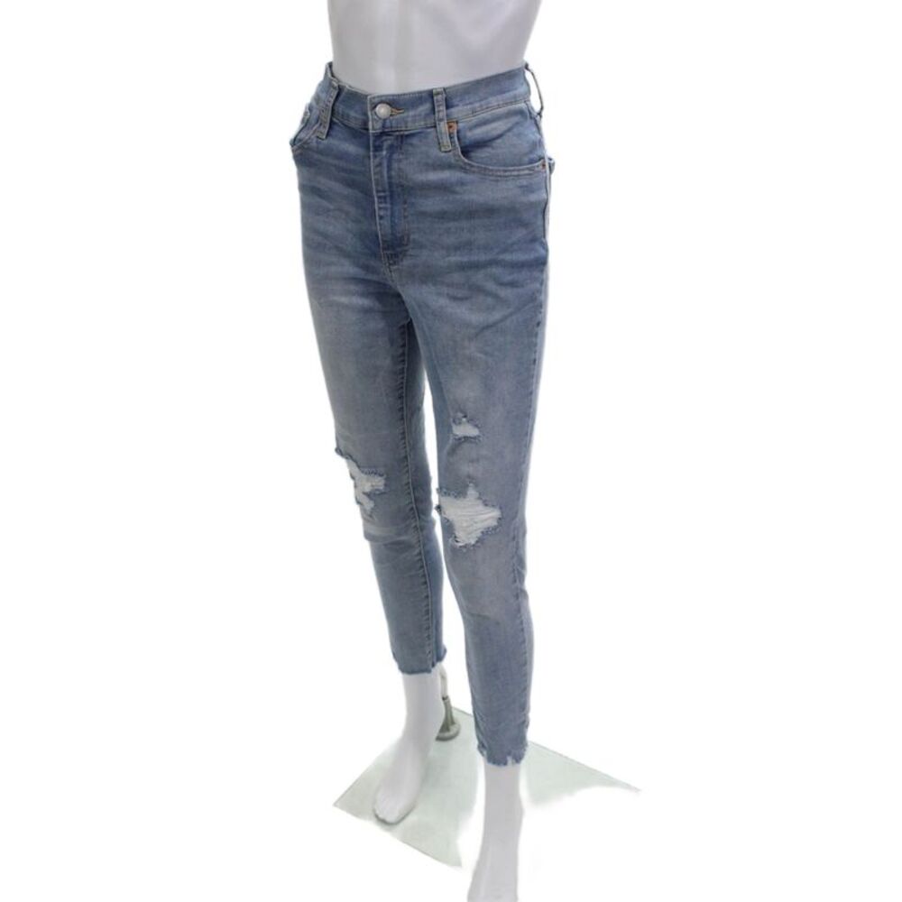 Levis Women Skinny Ankle Jeans Light Blue Mid Rise Size 29 - Picture 2 of 5